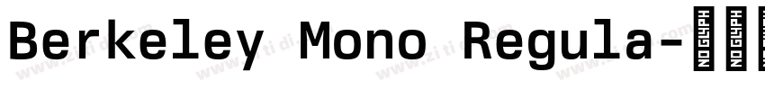 Berkeley Mono Regula字体转换